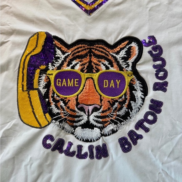 LSU Callin Baton Rouge glitter hem shift dress Size L - Picture 7 of 7